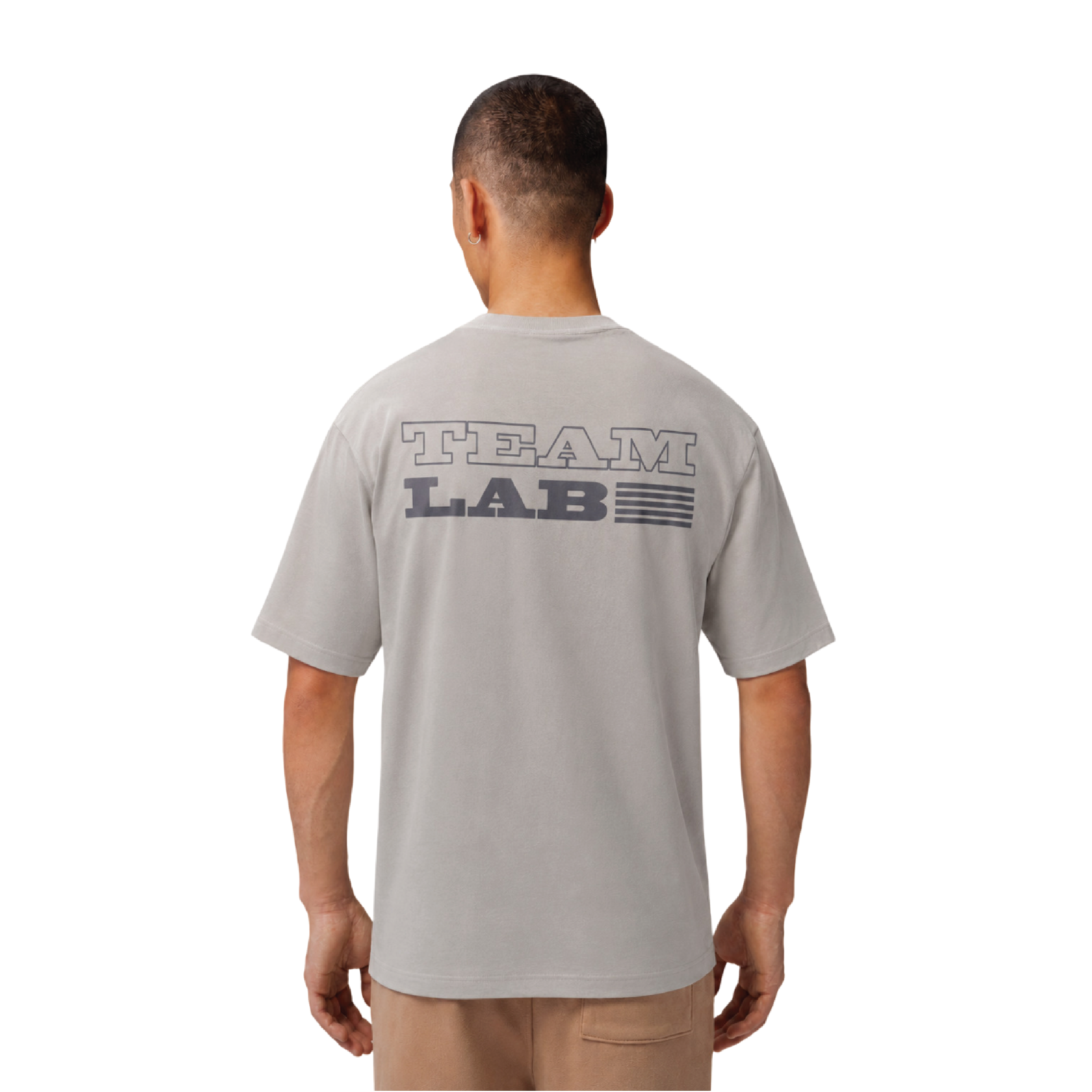 DINKLAB Shirt Unisex Lifestyle Oversized Tee (TEAM LABS) - Silver Grey